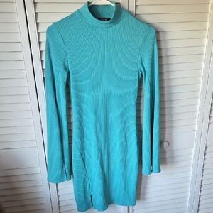 Vici Teal Long Sleeve Dress